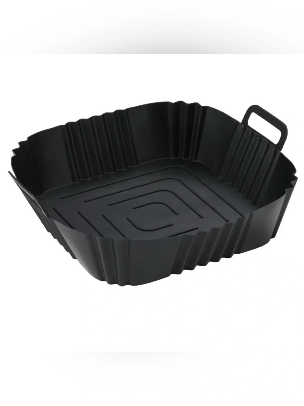 Black Silicone Air Fryer Multi-Use Basket Liner NEW